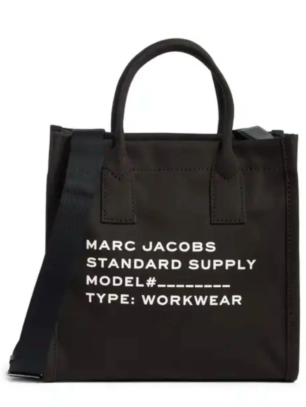 Marc Jacobs Standard Supply Canvas Tote Crossbody Strap Medium (Black)